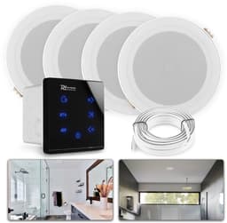 Power Dynamics A100 badkamerspeaker set - Bluetooth speaker voor badkamer - 5 Inch - 160W - Zwart — thumbnail 1
