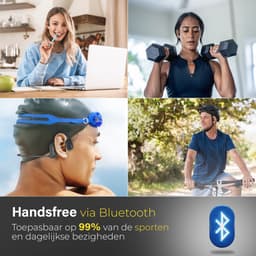 Soundvibe® Bone Conduction Headphone Zwart - Sporthoofdtelefoon - Sport oortjes - Draadloze oordopjes - Waterbestendig - 8GB Interne Geheugenkaart - Sport Koptelefoon - Voor alle Telefoons en Laptops - Hardloop Oortjes - Wireless Earphones — thumbnail 5
