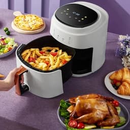 Digitale Airfryer - Hete Luchtfriteuse - Airfryer XXL - 8 Liter Inhoud - 6 Automatische Programma's - Digitaal Display - — thumbnail 5