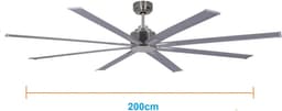 Plafondventilator The Gigant Zilver 2 Meter — thumbnail 2