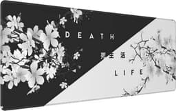 [Muismat][Gaming] - [Gaming Muismatten] - [Death/Life] - [Zwart/Wit] — thumbnail 1