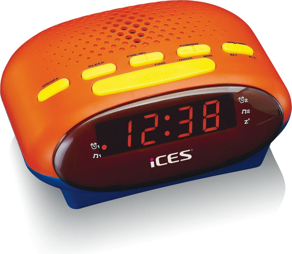 Ices Wekkerradio - Digitale Wekker - Dubbel Alarm en Snooze - ICR-210 Kids - Kleurrijk design — afbeelding 1