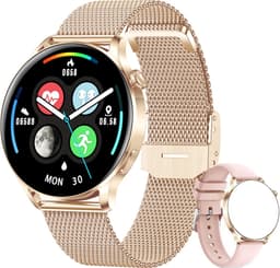 SAMMIT Smartwatch Dames - Rosé Goud - Stappenteller - IOS en Android - Full HD Touchscreen - 42MM — thumbnail 1