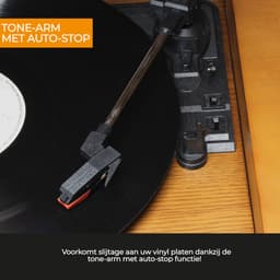 Denver Retro Platenspeler - Ingebouwde Speakers en Versterker - Radio CD Speler - MCR50 -Hout — thumbnail 4