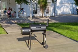 Zomerbundel Landmann Smoker Joe 100 Zwart - Met Gereedschapskoffer - Met thermometer - Met deksel - Met werkblad - Met wielen - Met bestek - Rookoven - Houtskool Barbecue - Charcoal grill - Amerikaanse look - — thumbnail 3