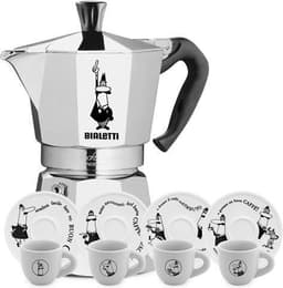Bialetti Moka Express 4 kops + Carosello espresso kop en schotel 4 stuks — thumbnail 1
