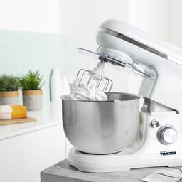 Tristar Keukenmachine MX-4817 - Keukenmixer met mengkom 5 Liter - Inclusief 3 deeghaken - Keukenrobot - 6 Programma's - Vaatwasbestendig - 1200 watt - Wit — thumbnail 3