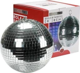 HQ-Power Disco spiegelbol Ø 10 cm, spectaculaire lichteffecten voor feestjes, veilig ophangsysteem en facetglas, dansvloer accessoire voor disco en meer — thumbnail 5