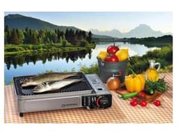 Kemper Smart grill Plancha - draagbare gas barbecue Tafelbarbecue Campingkooktoestel - incl. 2 gasflessen - Noodpakket item — thumbnail 4