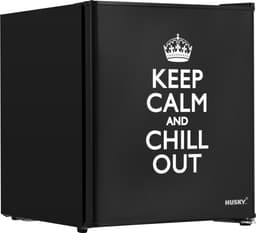 Husky KK50-KEEPCALM - Mini koelkast - Retro - 43 Liter - Spreuk - Zwart — thumbnail 4