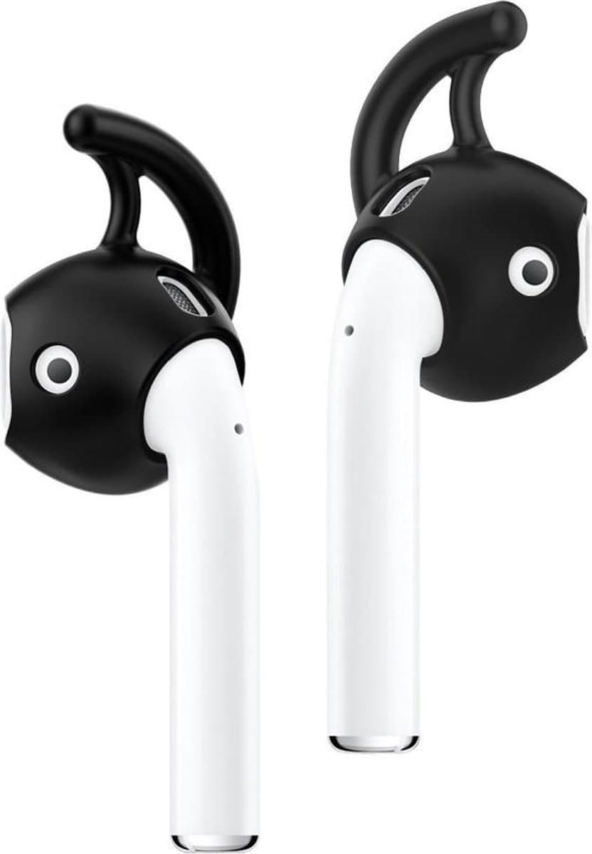 KELERINO. Anti-slip siliconen earhooks / earhoox / oorhaken geschikt voor Airpods 1 & 2 - Zwart — afbeelding 1