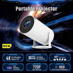 Mini beamer - Projector - Beamerscherm - Projectiescherm - Outdoor & Indoor Projector - — thumbnail 2