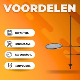 Roterende Grill - BBQ Grillwagen accesoires - Dubbellaags Kookrooster Grillrek 6 kg - Grill rooster — thumbnail 2