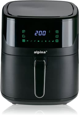 alpina Airfryer XL - Heteluchtfriteuse 6L - Air Fryer 2 tot 5 Personen - Heteluchtoven met Digitaal Touchscreen - Instelbare Temperatuur 80 tot 200 Graden - Timer Functie - 8 Kookprogramma's — thumbnail 1