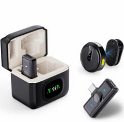 Professionele Draadloze Lavalier Microfoon - Ruisonderdrukking - Mute Knop - Dasspeld - Geschikt voor alle iPhone, Android, iPad & MacBook — thumbnail 1