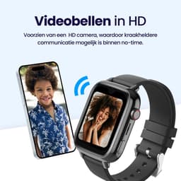 Qlokkie Kiddo Explore - GPS horloge kind - Smartwatch kinderen - GPS tracker kind met nauwkeurige locatiebepaling - GPS horloge kind met simkaart - Stel veilige zones in - SOS functie - Whatsapp - Zwart — thumbnail 5