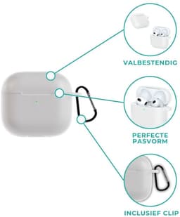 ShieldCase Siliconen Hoesje Geschikt voor Airpods 4 - Siliconen Case voor Apple Airpods 4 Case Hoesje - Transparant — thumbnail 2