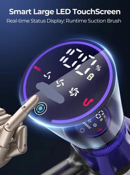 Steelstofzuiger - Vacuum Cleaner - Stofzuiger - Draadloze - 500W - 50000PA Zuigkracht – Handstofzuiger - Verwijderbare Accu – Slimme LED-functies — thumbnail 3
