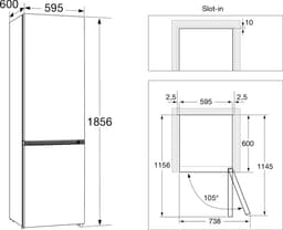 HISENSE  RB5K330GSFC -  Koel-vriescombinatie - breedte 59.5 cm - hoogte 185.6 cm - inhoud 215 l - NoFrost — thumbnail 4