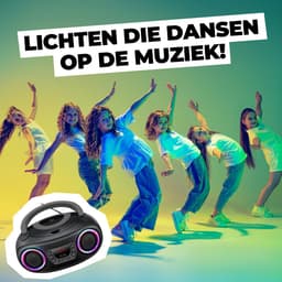 Denver Draagbare Radio CD Speler Kinderen - Bluetooth - Lichteffecten - Boombox - AUX - FM - TCL212BT - Grijs — thumbnail 4