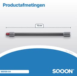 SQOON® - Zuigbuis geschikt voor Dyson V7, V8, V10, V11 en V15 donkergrijs/zwart - Model 969109-13 — thumbnail 5