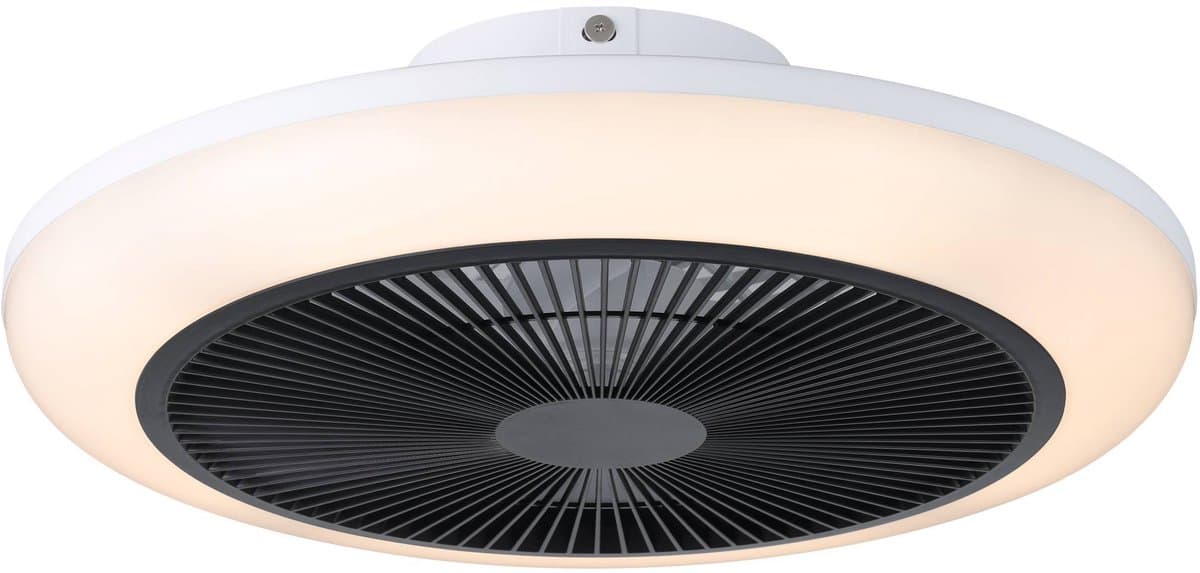 EGLO Sayulita 1 Plafondlamp met ventilator - 46 cm - Instelbaar wit licht - DC-energy saving - Zwart/Wit - Dimbaar - 3 Standen — afbeelding 1