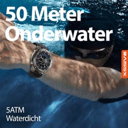 Xssive SW11 Smartwatch Heren met Precieze GPS Tracker - AMOLED - Tot 50 Meter Waterdicht - Lange Batterijduur - Geschikt voor Apple, Samsung & Android - Zwart — thumbnail 4