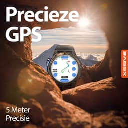 Xssive SW11 Smartwatch Heren met Precieze GPS Tracker - AMOLED - Tot 50 Meter Waterdicht - Lange Batterijduur - Geschikt voor Apple, Samsung & Android - Zwart — thumbnail 5
