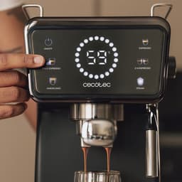 Cecotec Power Espressomachine - ColdBrew Systeem - Ingebouwd Stoompijpje en Kopjesverwarmer - Touchscreen Bediening en Afneembaar Reservoir — thumbnail 5