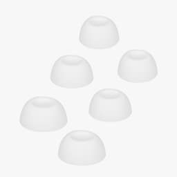kwmobile 6x cover voor in-ear oortjes geschikt voor JBL WAVE BUDS - Vervangende oordopjes van siliconen in wit - 3 maten — thumbnail 3