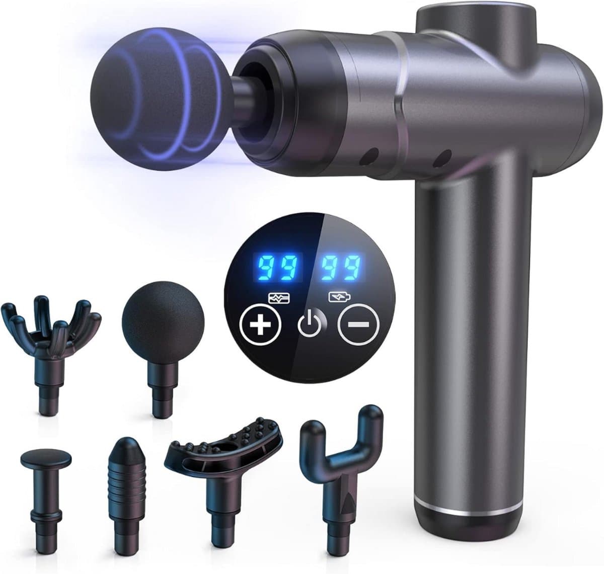 Zavira® Massage gun - Pistool - Theragun - 1800 mAh - Grijs — afbeelding 1