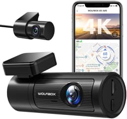 Wolfbox i05 4K Wifi Gps 2CH 32gb dashcam - Wifi met App - Parkeermodus - 4K + Full HD resolutie - Gps - 32gb Micro SD kaart - stijlvolle dashcam voor auto — thumbnail 1