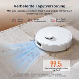 Roborock Qrevo Curv S5X Robotstofzuiger met dweilfunctie en hebare dweil– 18500Pa HyperForce zuigvermogen– Afzuigstation–75 °C Warmwatermopwas–Intelligente Vuilherkenning–Spraakassistent –All-in-one Dock–Qrevo MaxV Upgrade — thumbnail 5