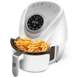 AG5200 Airfryer - Wit - Compact - tot 4 Personen - 4 Liter - Anti-aanbak - Uitneembare Bak - Vaatwasserbestendig - Met Receptenboek - Stil- Snelkooktechnologie - — thumbnail 1