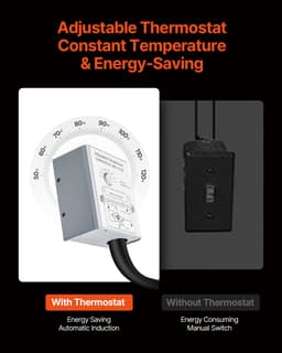Zolderventilator voor gevelmontage 15 inch, 1300 CFM huisventilator met regelbare thermostaat en gaas, stille zolder-, garage- en winkelventilatie — thumbnail 4