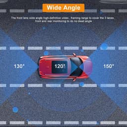 Dashcam 3 kanalen met 1296P video, IR-nachtzicht, G-sensor en parkeermonitor voor auto — thumbnail 5