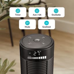 Bloomfold Toren Ventilator - 38 inches - Zwart - Afstandsbediening - Slaapstand - 12 uur Timer - Full Led Display — thumbnail 5