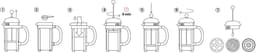 Bodum Caffettiera French Press Cafetière met Plastic Deksel - 0.35 l - 3 kops — thumbnail 5