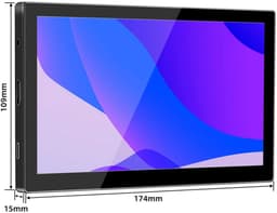 DrPhone FlexView – 7 Inch Draagbare Touchscreen Monitor met Ingebouwde Luidsprekers – Full HD Portable Display voor Gaming, Video’s & Werk – Zwart — thumbnail 2
