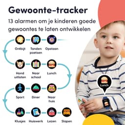 Keebies Smartwatch Kinderen - 5 t/m 12 jaar - Incl. Camera en 26 Kids Spelletjes - 512MB Geheugen - USB Oplaadbaar kinderhorloge - Jongen / Meisje - Zwart — thumbnail 2
