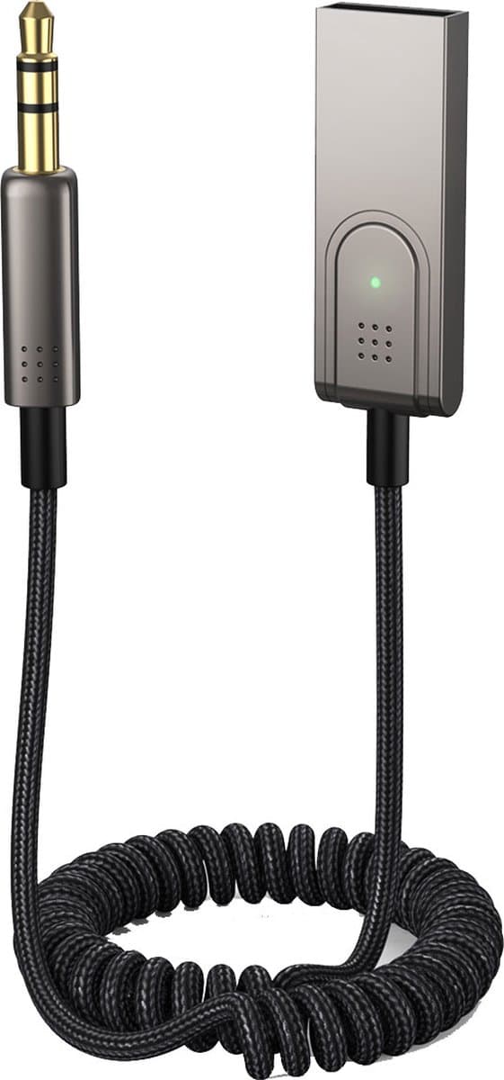 MMOBIEL Carkit Transmitter Bluetooth USB – Auto USB naar AUX Bluetooth Ontvanger – AUX BT Adapter – USB-A Bluetooth Audio Adapter naar 3.5mm Jack met Microfoon voor Handsfree Bellen — afbeelding 1
