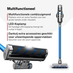 Puppyoo T12 Pure Steelstofzuiger Draadloos met Handstofzuiger - HEPA 12 - Blauw — thumbnail 5