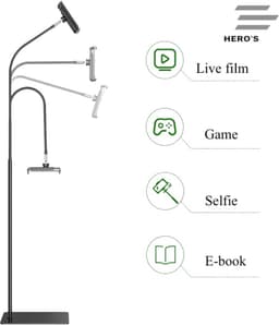 3 Herro's Universeel Tablet Houder-E Tablet houder-smartphone Statief-Tablet Houder-Telefoonhouder - Tablet Standaard Statief - Stevig Statief - Houder met Klem voor Bed/Bank/Horeca/School - Vloerstandaard - Statief - Incl. Ipad Houder&Telefoonhouder — thumbnail 5