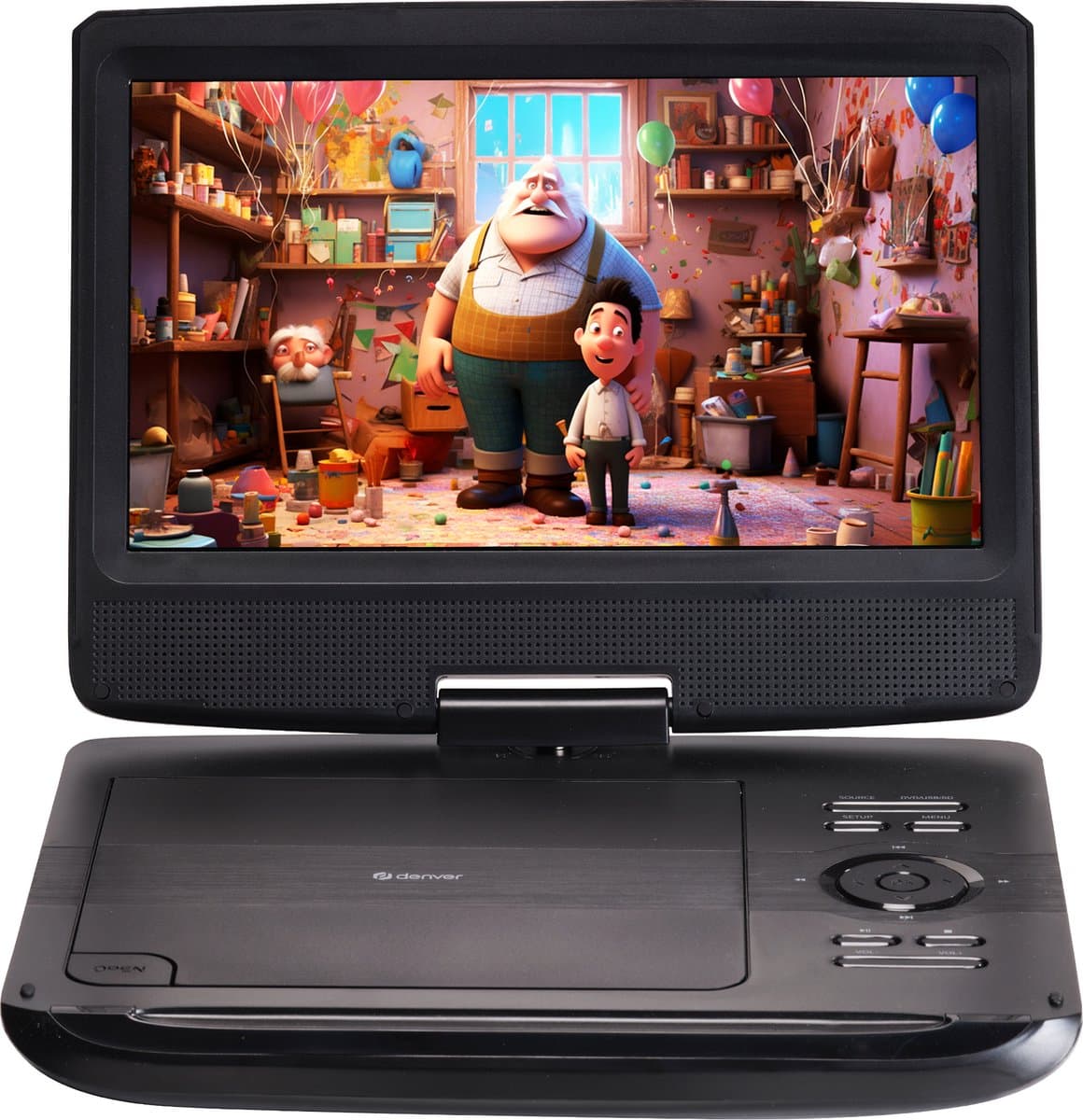 Denver Draagbare DVD Speler Auto - 10 inch - Incl. Hoofdsteunhouder - USB - Draaibaar Scherm - MT1097 — afbeelding 1
