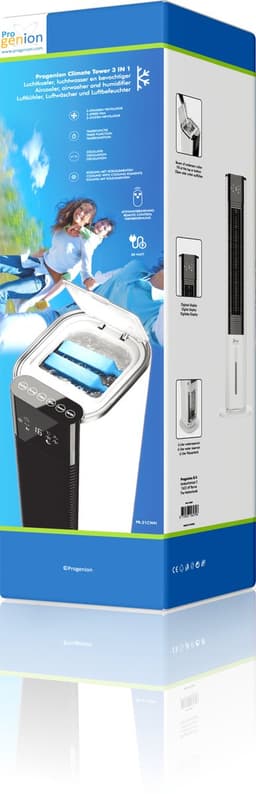 Progenion PR-31CWH Ventilator met water - Luchtkoeler - Bevochtigen - Luchtwasser Climate Tower 3 -in 1 - Ventilator - Fan - Torenventilator - aircooler met water — thumbnail 5