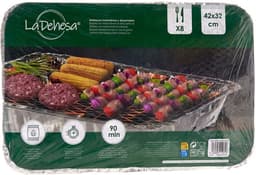 La Dehesa Eenmalig gebruik wegwerp BBQ/Barbeque grills - 2x - 42 x 30 x 5 cm — thumbnail 3