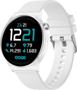 OOQE WATCH CS PRO - Smartwatch Heren en Dames | Geschikt voor iOS en Android | Full HD | Notificaties | Gezondheidsanalyse | Sportanalyse | GPS Koppeling | Bellen | Muziek/Audio Luisteren | Spelletjes | Ergonomisch | Nederlandstalig | Wit — thumbnail 1