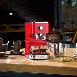 Graef Salita Espresso piston machine ES403 Rood compact 14 cm breed 1400 Watt voor losse koffie en koffiepads — thumbnail 2