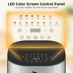 Uten Airfryer XXL 200E - Dual Blaze Technologie - Hetelucht friteuse - 5.5 liter - 14 programma's - 40ºC tot 200ºC - PFAS vrij - 2000W - Zilver — thumbnail 4