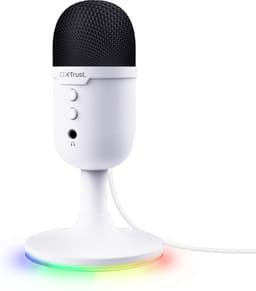 Trust GXT 234W Yunix - USB Microfoon - Gaming en Streaming - Cardioïde - RGB Verlichting - Wit — thumbnail 1